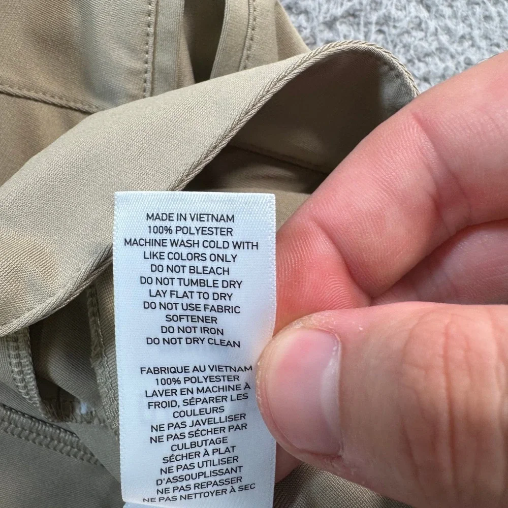 Rhone Commuter Pants Mens 36x27 Khaki Performance Stretch Slim Straight Chino